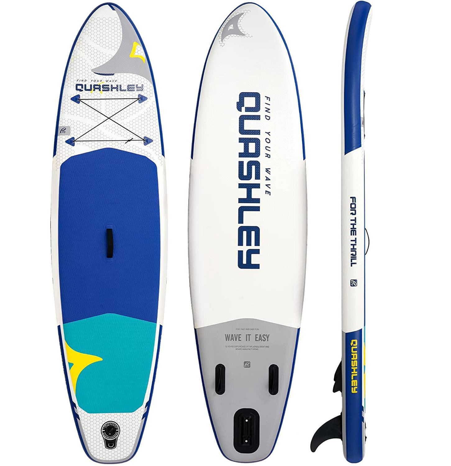 Quashley Inflatable Stand Up Paddle Board Surfboard with Premium