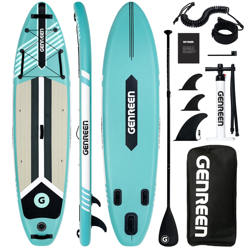 Haze Grey Premium SUP paddle Board,stand up paddle board  10.6ft Ultra-Light inflatable Paddle Board for Yoga & Travel - Eco-Friendly Design with Pump &  Backpack