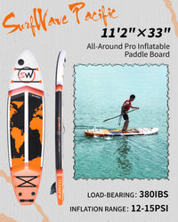 Pro Inflatable SUP Board,stand up paddle board 11ft All-Around inflatable stand up Paddle Board - Military-Grade for Surfing & Expedition, Includes Carbon Paddle & Pro Pump