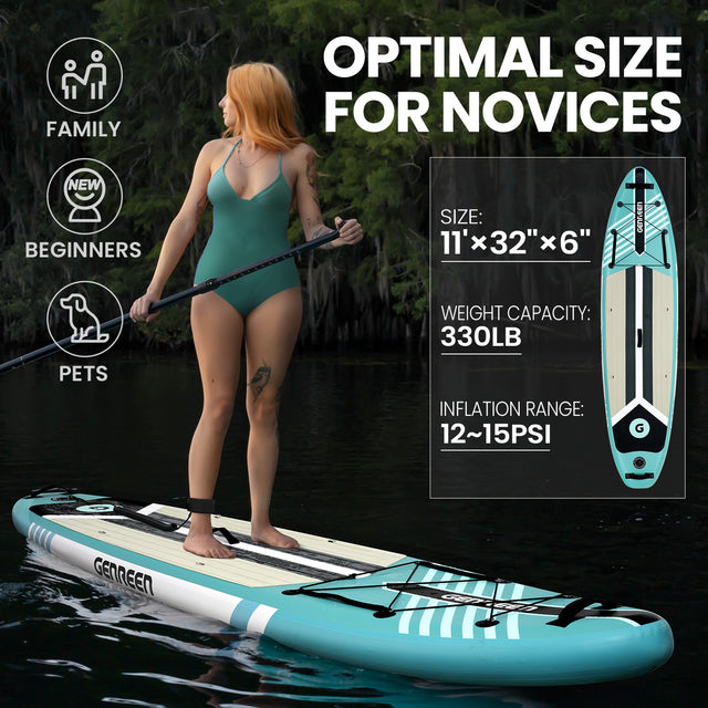 Haze Grey Premium SUP paddle Board,stand up paddle board  10.6ft Ultra-Light inflatable Paddle Board for Yoga & Travel - Eco-Friendly Design with Pump &  Backpack