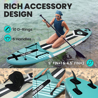 Haze Grey Premium SUP paddle Board,stand up paddle board  10.6ft Ultra-Light inflatable Paddle Board for Yoga & Travel - Eco-Friendly Design with Pump &  Backpack