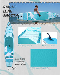 Touring SUP Board, inflatable paddle board 12ft Ultra-Light stand up Paddle Board for Long-Distance & Cold Water - Expedition-Grade with GPS Mount & Dry Bag