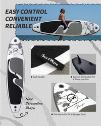 All-Around Inflatable SUP Board,paddle board Pacific 10.8ft Ultra-Stable inflatable stand up Paddle Board for Family & Touring - Includes Pump, Paddle & Backpack