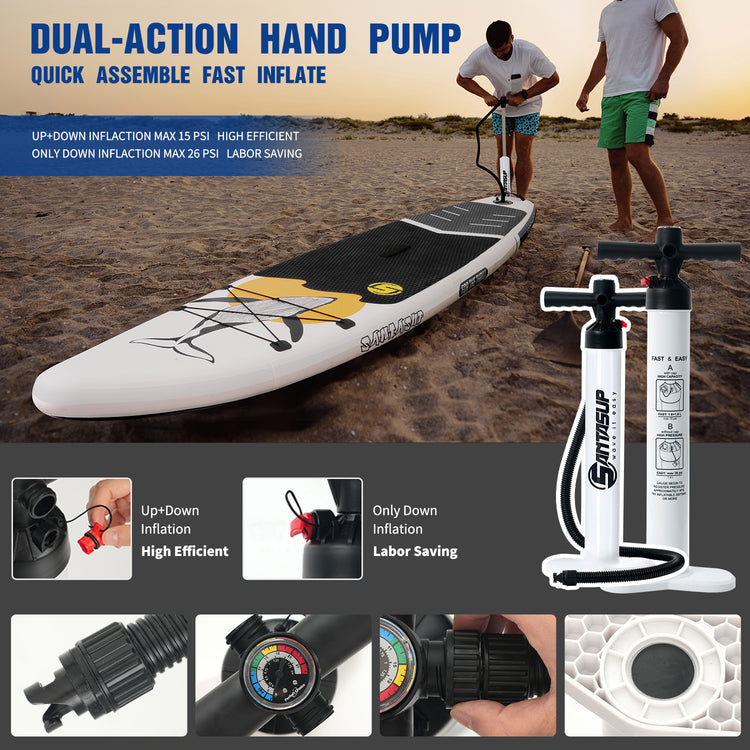 Stand Up Paddle Board Inflatable Paddle Board for Adults, 10ft Yoga Blow Up Paddle Board, Sup Board with Accessories, Non-Slip Deck, Travel Backpack Wide Stance