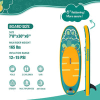 Kids Stand Up Paddle Board with Inflatable SUP Accessories, Durable, Lightweight, Wide Stable Design, Non-Slip Comfort Deck,Inflatable Paddle Board for Kid & Youth