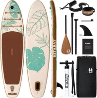 Inflatable Stand Up Paddle Board with Premium iSUP Bundle Accessory Pack, Durable, Lightweight with Stable Wide Stance - SUP for All Skill Levels