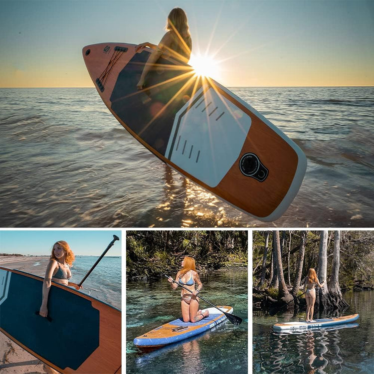 Inflatable Paddle Board with Premium Accessories, Wide Paddle Posture, Inflatable Paddle Board for Adults and Youth