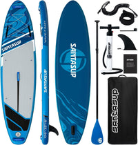 Stand Up Paddle Board Inflatable Paddle Board for Adults, 10ft Yoga Blow Up Paddle Board, Sup Board with Accessories, Non-Slip Deck, Travel Backpack Wide Stance