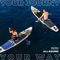 10.6ft Inflatable Stand Up Paddle Board Surfboard SUP Complete Paddle Board Accessories Adjustable Paddle Pump ISUP Travel Backpack Leash Waterproof Bag Adult Paddle Board