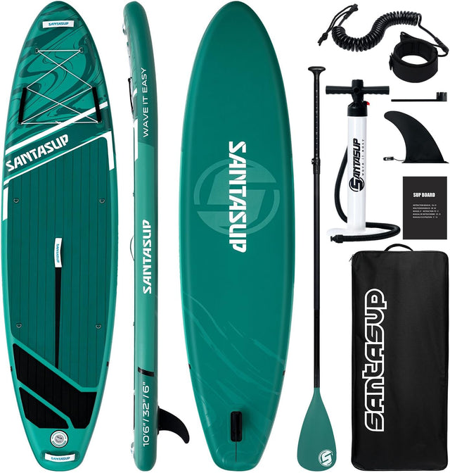 Stand Up Paddle Board Inflatable Paddle Board for Adults, 10ft Yoga Blow Up Paddle Board, Sup Board with Accessories, Non-Slip Deck, Travel Backpack Wide Stance