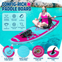 Kids Paddle Board with SUP Accessories, Child Paddle Board Durable, Lightweight, Stable Design, Wide Non-Slip Deck, 7.6ft 8ft 9.6ft Inflatable Paddle Boards for Kids & Youth