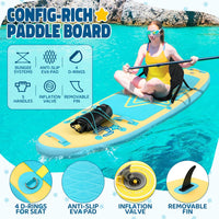 Kids Paddle Board with SUP Accessories, Child Paddle Board Durable, Lightweight, Stable Design, Wide Non-Slip Deck, 7.6ft 8ft 9.6ft Inflatable Paddle Boards for Kids & Youth