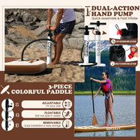 Inflatable Stand Up Paddle Board with Premium iSUP Bundle Accessory Pack, Durable, Lightweight with Stable Wide Stance - SUP for All Skill Levels