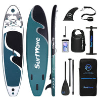 All-Around Inflatable SUP Board,paddle board Pacific 10.8ft Ultra-Stable inflatable stand up Paddle Board for Family & Touring - Includes Pump, Paddle & Backpack