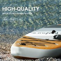 Stand-Up-Paddle-Board-Paket der SurfWave Wood-Serie – 11' x 33" 