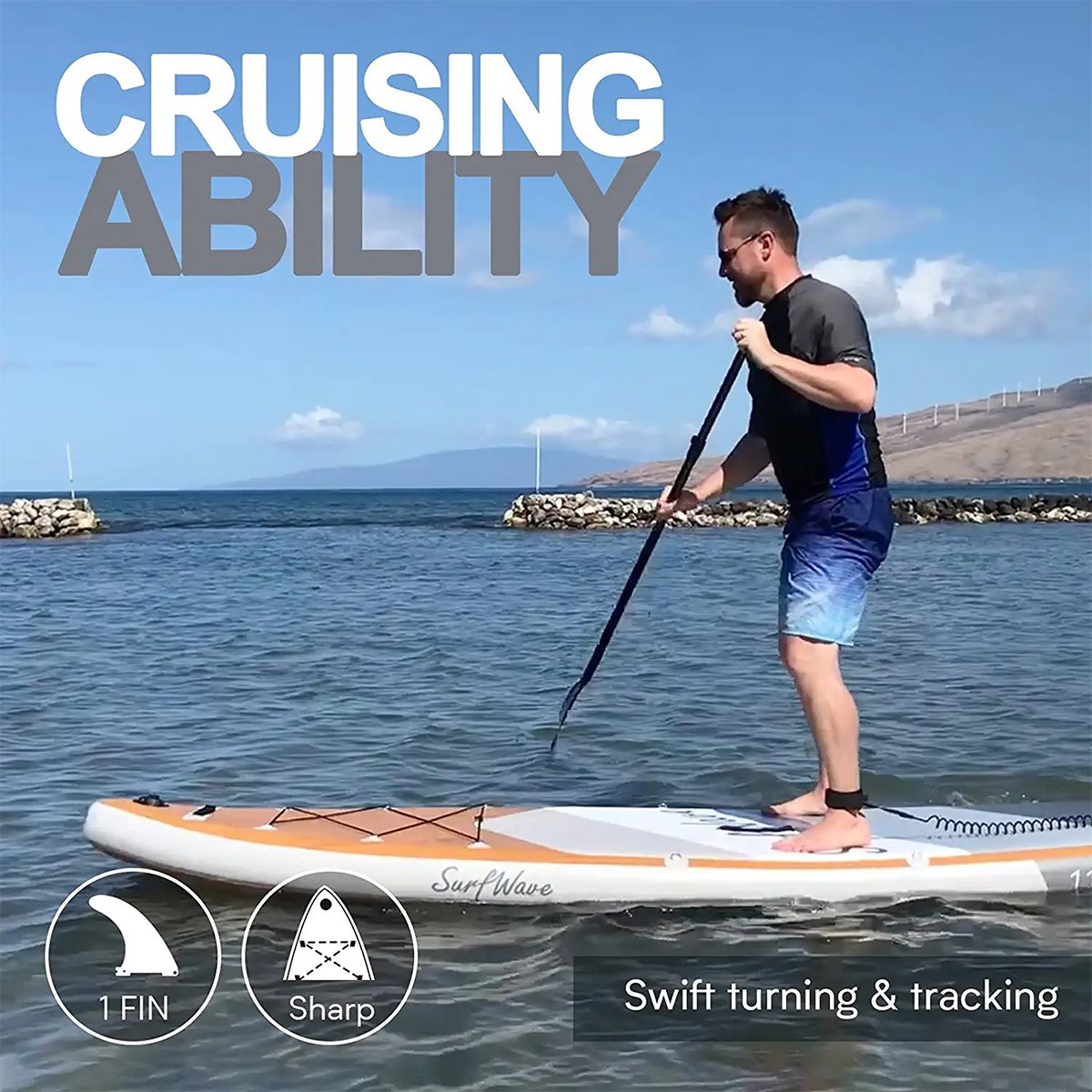 STAND UP PADDLE E SURF Simple Paddle SUP - Pompa elettrica grigio